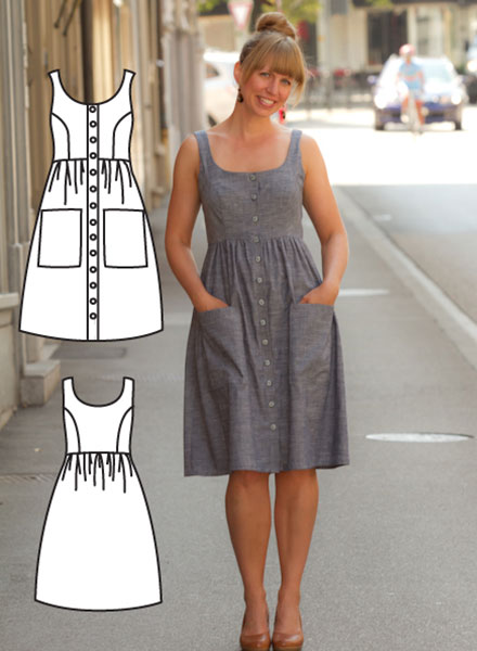 Button Down Dress – Midi Dress Pattern - Gina Renee Designs