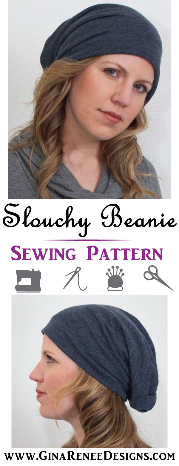 Slouchy Beanie Pattern Hat Sewing Pattern Gina Renee Designs