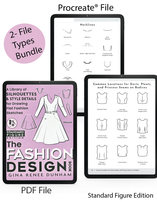 Product listing for The Fashion Design Book Bundle 2-pack of the